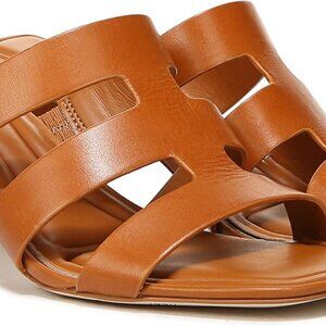 Franco Sarto Womens Flexa Carly Heeled Slide Sandal Tan Brown Leather 8.5 M